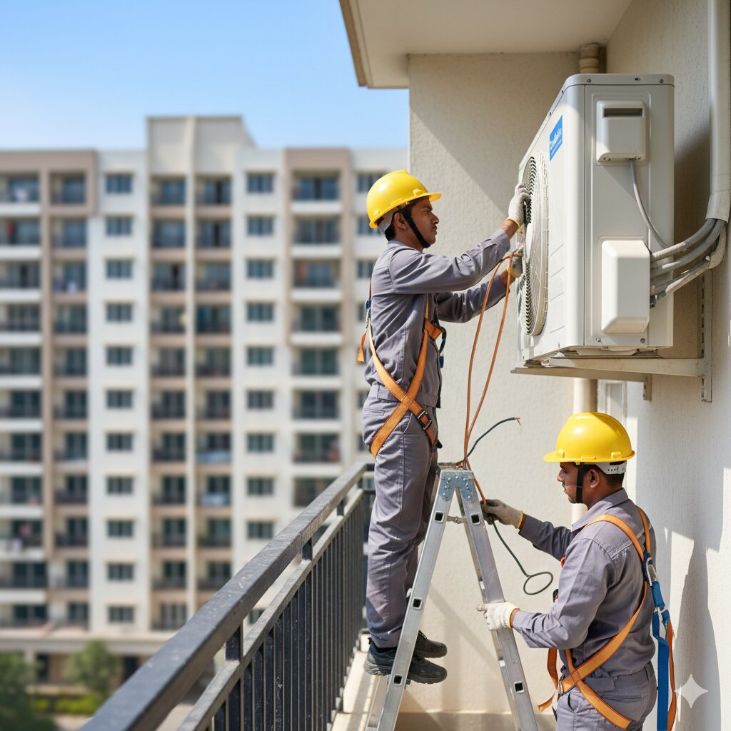 Residential AC installation service example